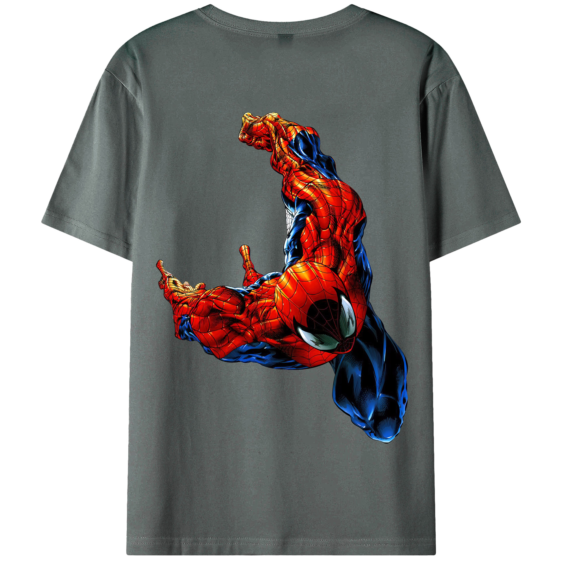 （画像用） Spider Man スパイダーマン 綿100％半袖Tシャツ（背面プリント）